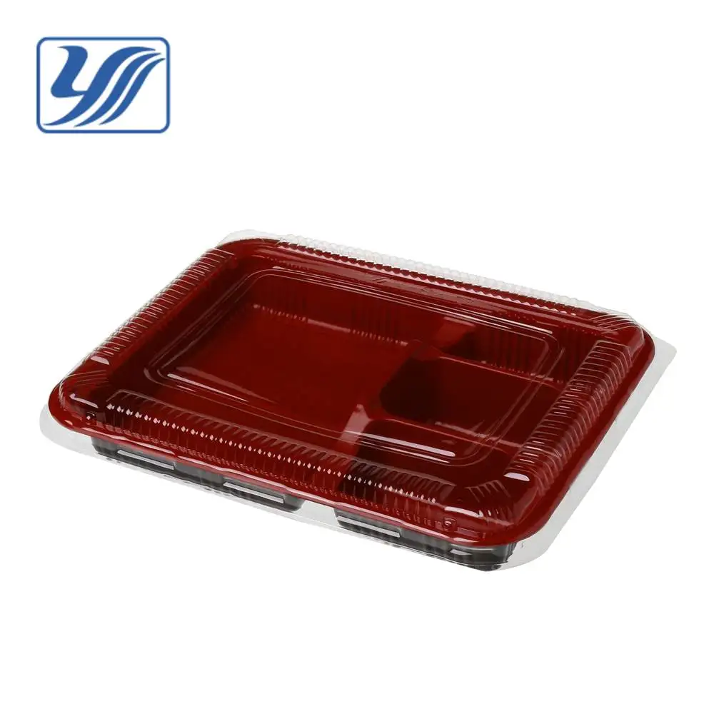 Clear view packaging plastic disposable bento box