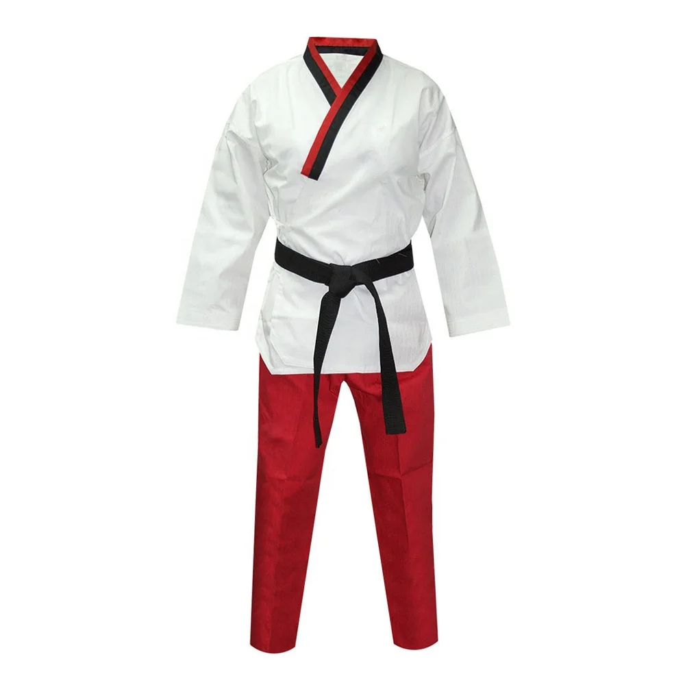 Cheap sale custom logo white durable breathable martial art clothes taekwondo uniforms