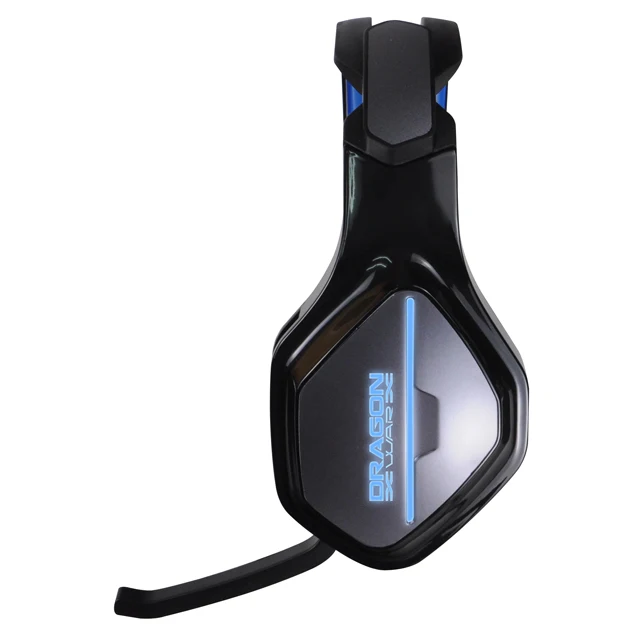 Brand logo 7.1 sound breathing RGB light cushion headband professional PC wired gaming headphone