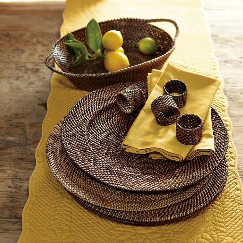 Hot sale rattan charger plate  cheapest products online wholesale