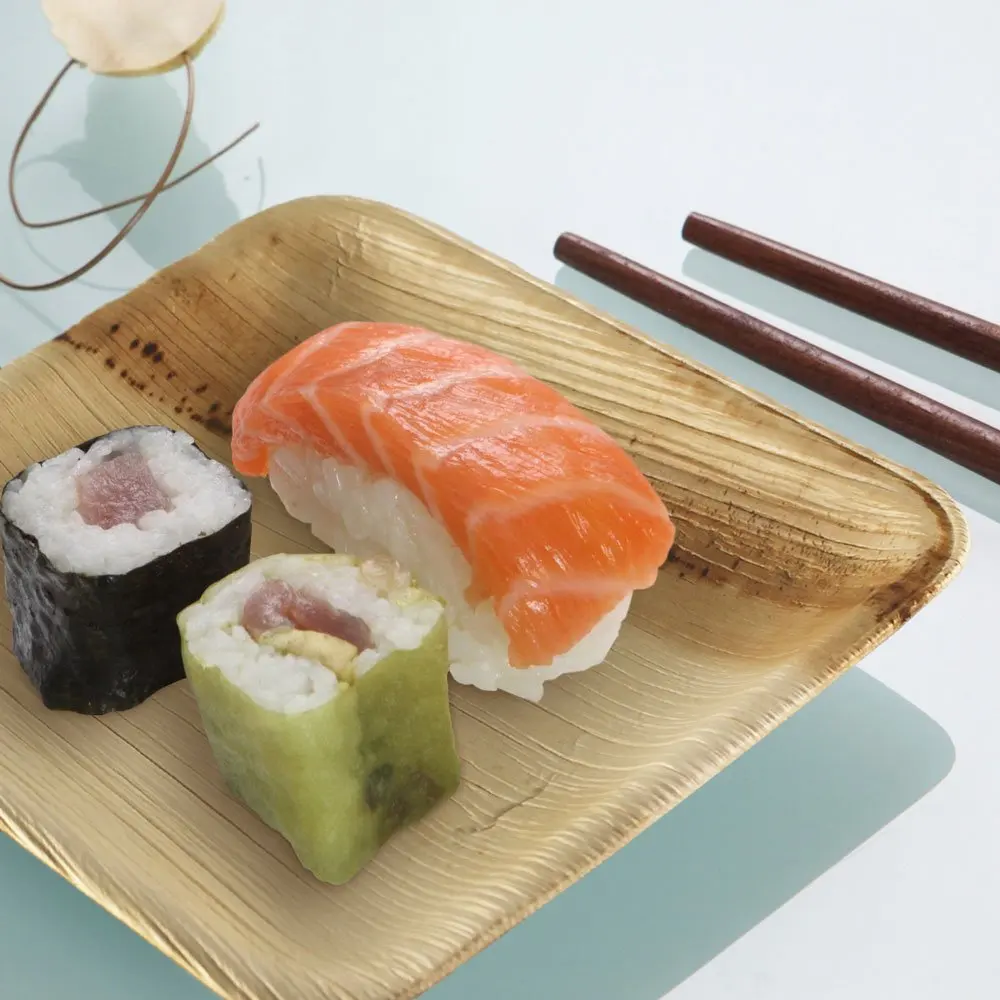 
Food safety resumable biodegradable palm leaf plates from india 