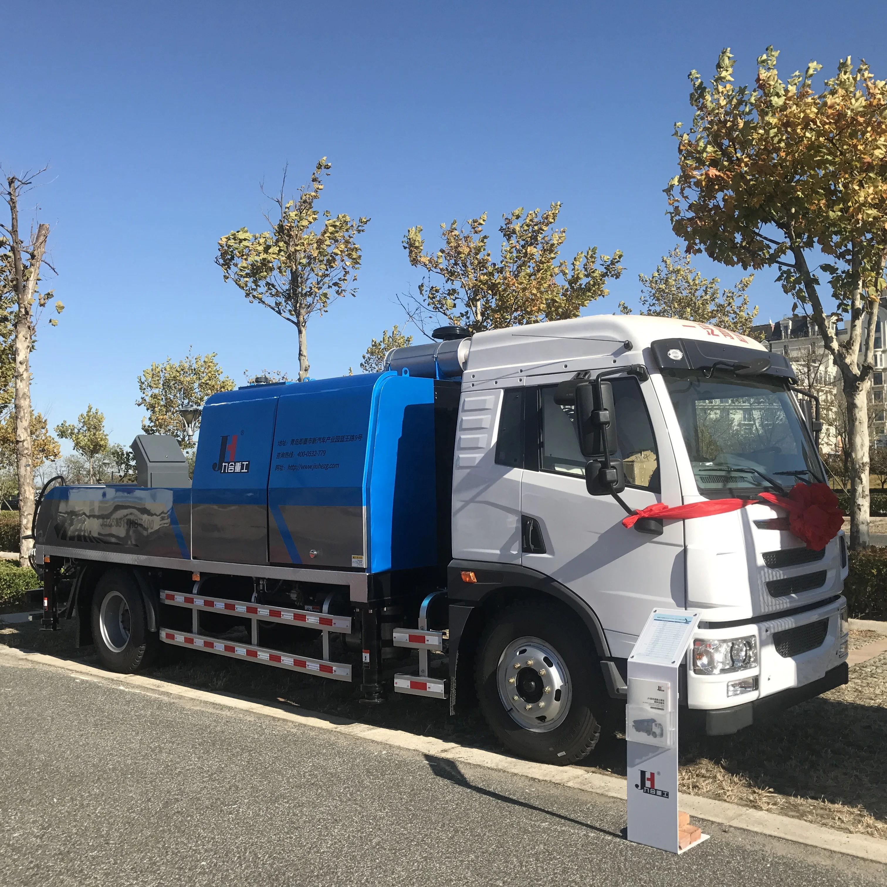 Hot sell JIUHE brand diesel truck mounted concrete pump
