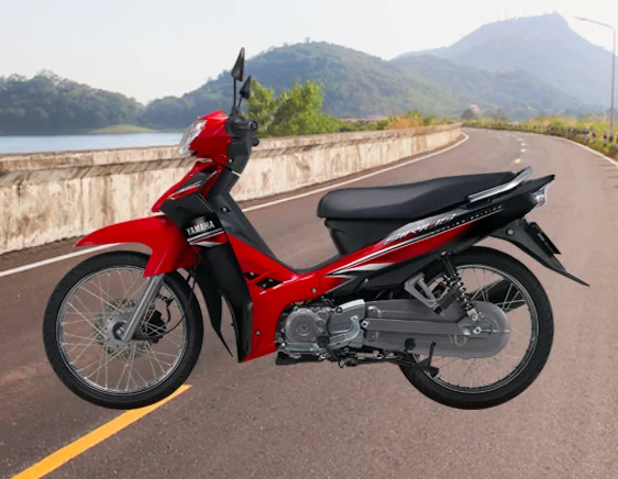 Motorcycle 110cc manufactured in Vietnam (Yamahav Su-ri-us) White/ Black/ Red