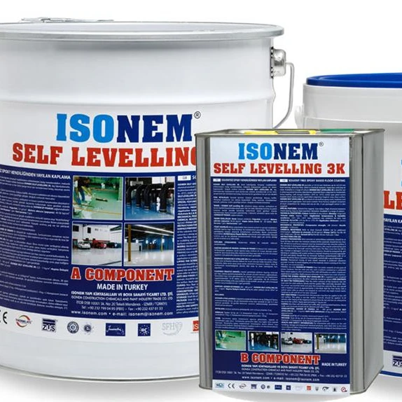 ISONEM SELF LEVELLING 3K FLOORING MATERIAL FOR CONCRETE GARAGE, WAREHOUSE, FACTORY , HOSPITALS, MANUFACTURER FROM TURKEY
