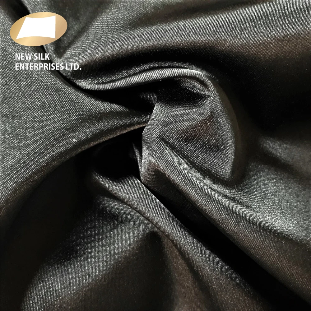 Shiny 100% polyester woven crystal satin fabric for lingerie