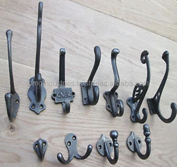 OMG Industries buy retro vintage cast iron number 1 to 9 hat & coat hook top sale cast iron coat hook wall decorative hook