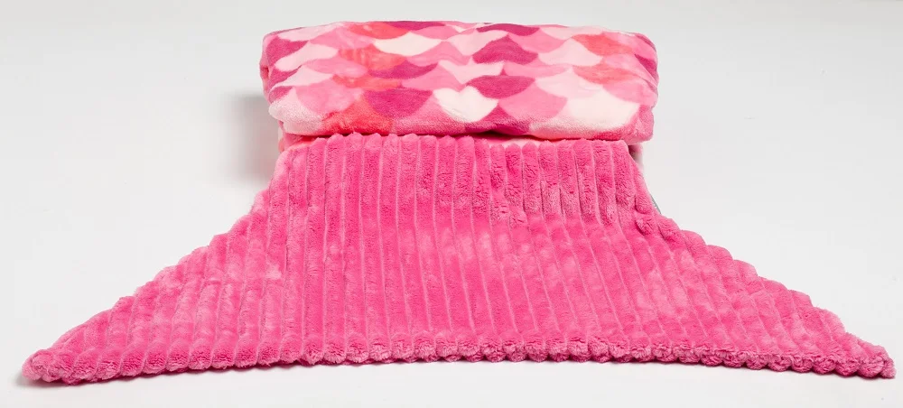 KANGURU SIRENA MERMAID FLEECE BLANKET PINK