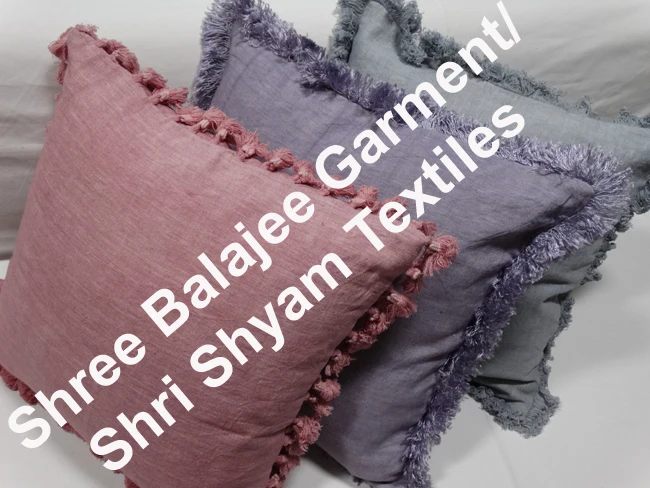 Blue Natural Plain  Pure Linen Indian Pillow Throw Cushion Decorative Throw Pillow Made From Pure 100% Linen Rich Shade of Blue