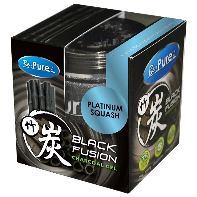 Malaysia Air Freshener Manufacturer Platinum Squash Black Fusion Charcoal Gel -60ml