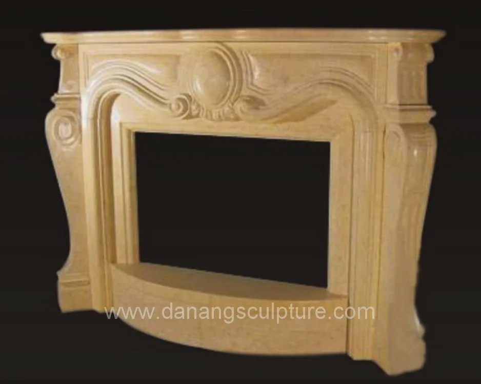 Antique Greek Angel Statue Hand Carved Marble Fireplace Surround Luxury Indoor Insert for Granite and Stone Material