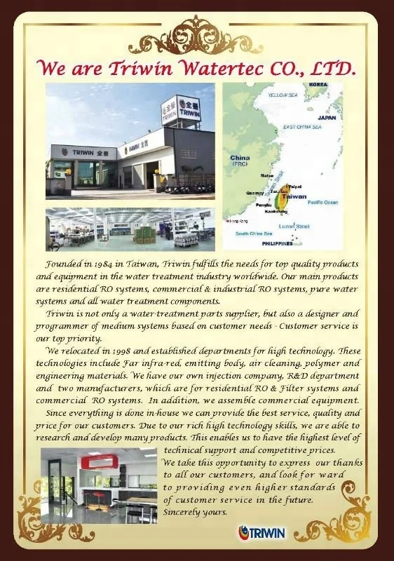 Triwin High Quality #142 Metal Feed Water Connector Essential Water Filter Part