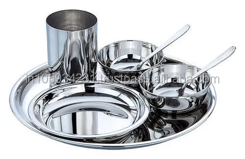 304 Stainless Steel thali sets with 5 pcs