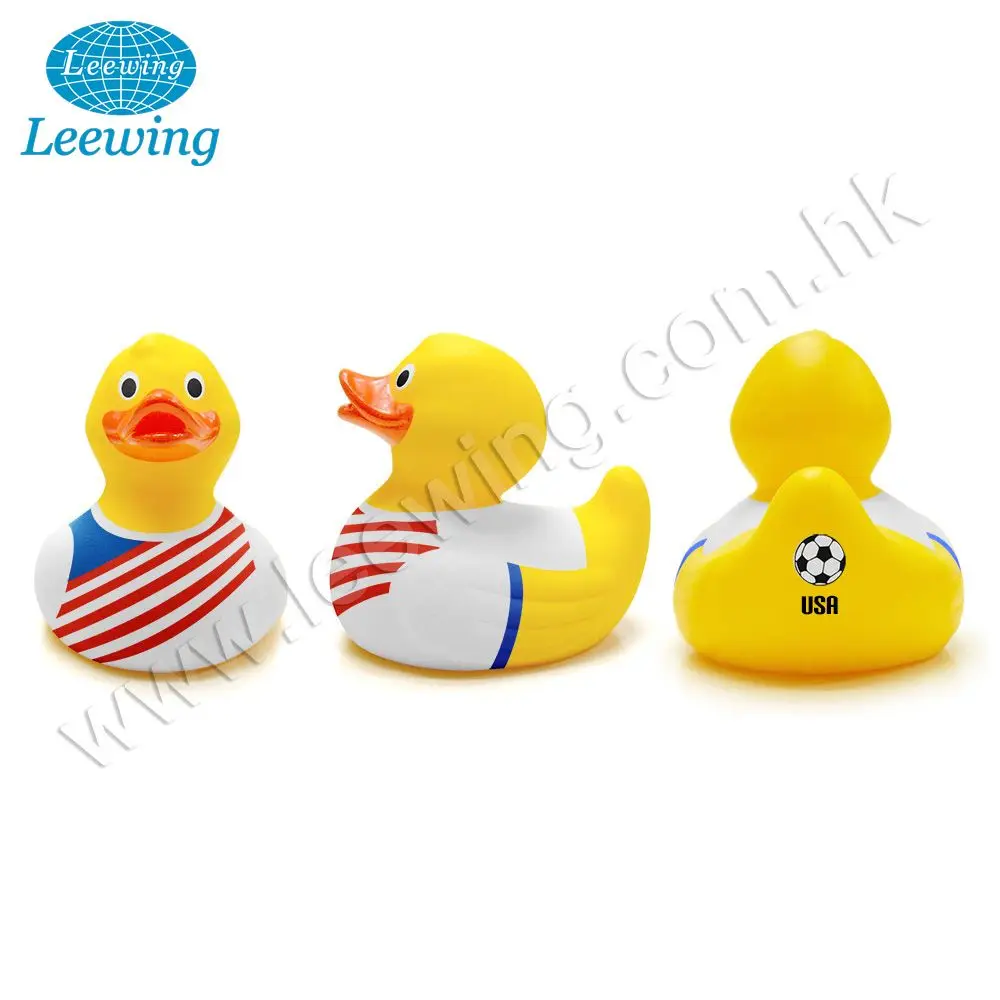 Boy Toy Sports Football Player Rubber Duck Holland Uniform World Cup Promo Gift