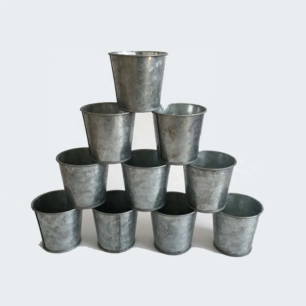 galvanized antique buckets for small plant copper galvanized bucket Square Cylinder Simple Style Glaze Flowerpot Garden