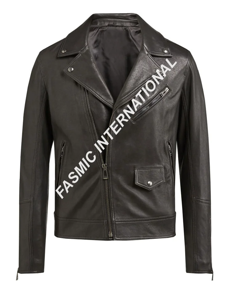 Top New Hot Design Suede Leather Men Biker Jacket