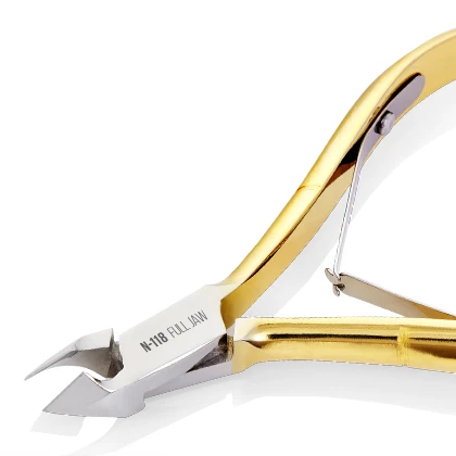 NGHIA C-118 Professional Hard Steel Gold Plated Brilliant Export Cuticle Nipper