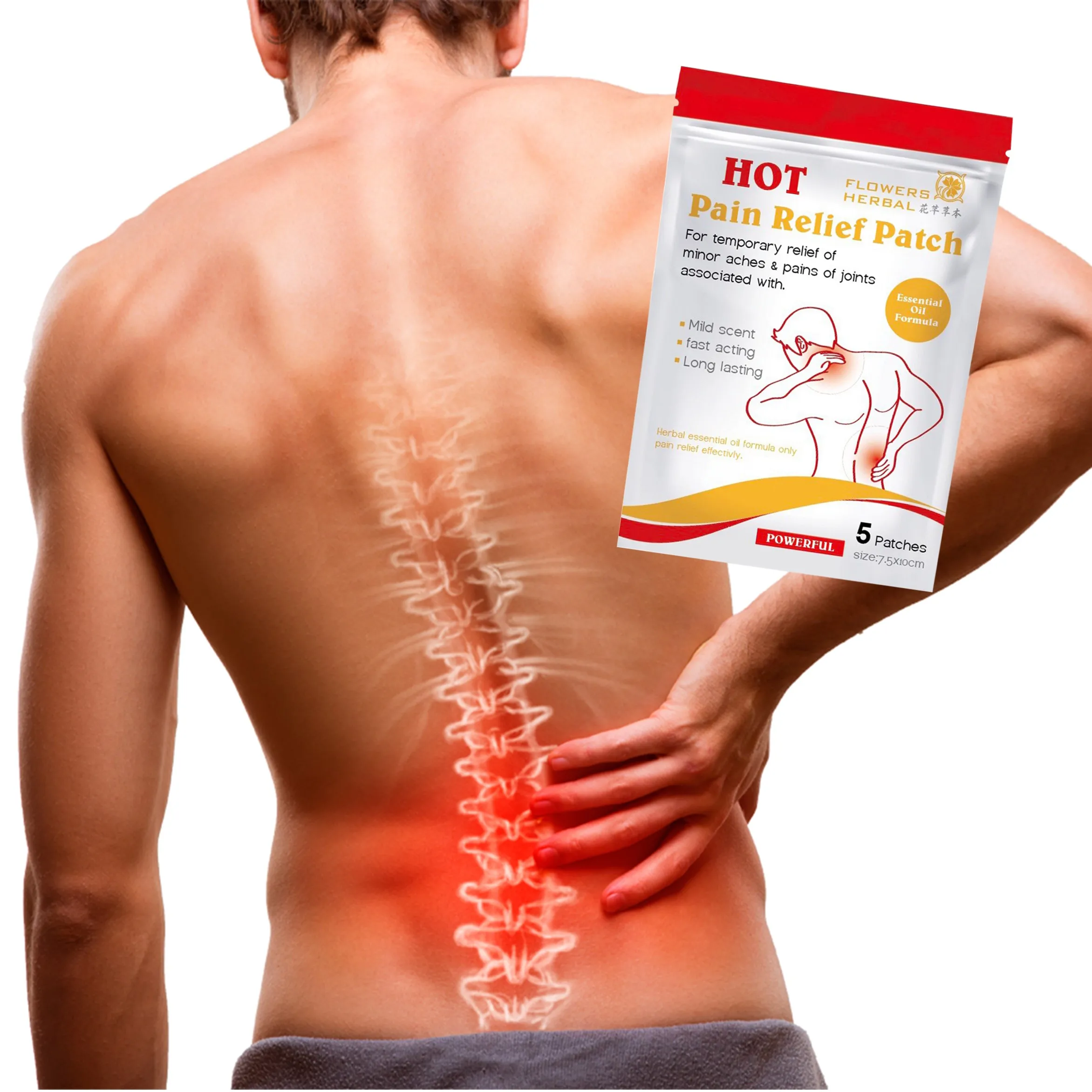 Пластырь медицинский травяной для снятия боли в локтях и спине