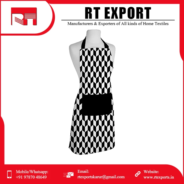 Customized Design Kitchen Aprons 100% Cotton Cooking Kitchen Apron Perfect for Daily Cooking