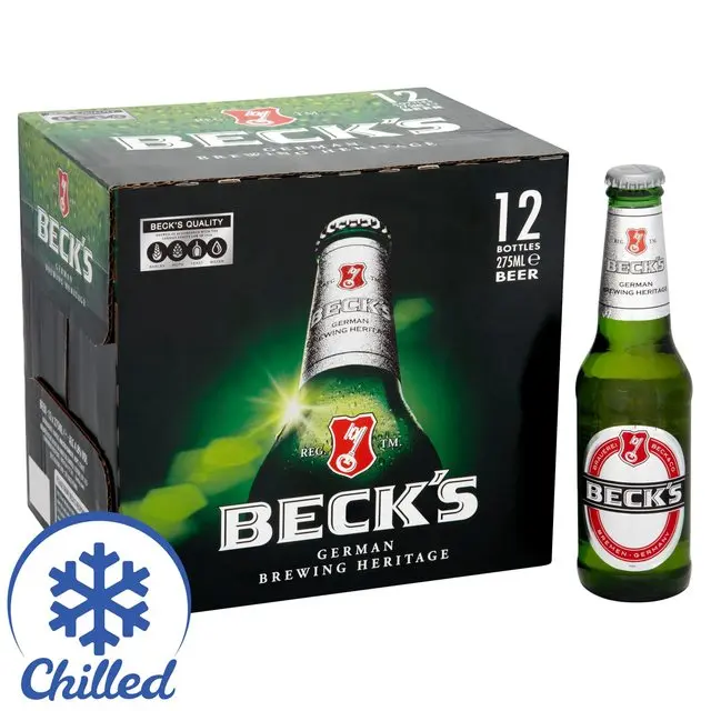 Becks Non Alcoholic 0.3% Beer Bottles 330ml.