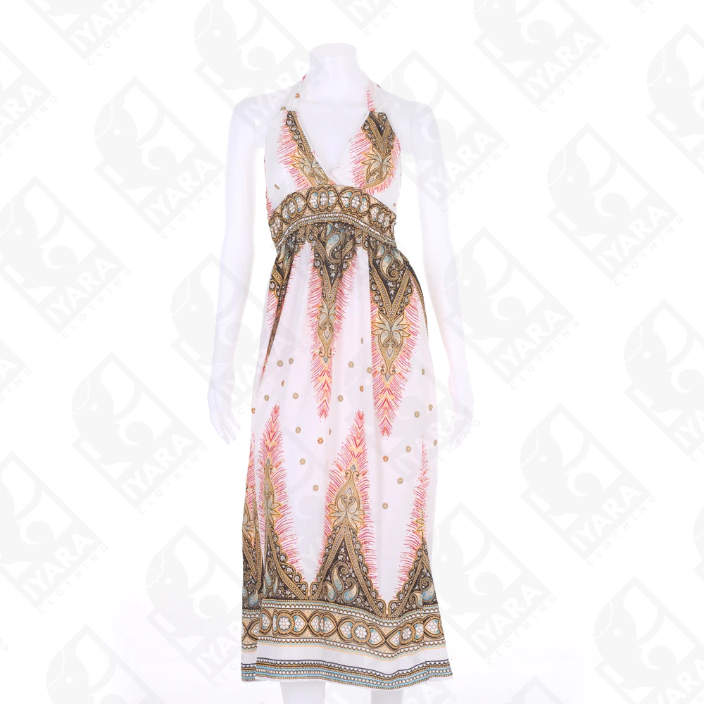 Wholesale Boho Paisley Design Maxi Summer Dress