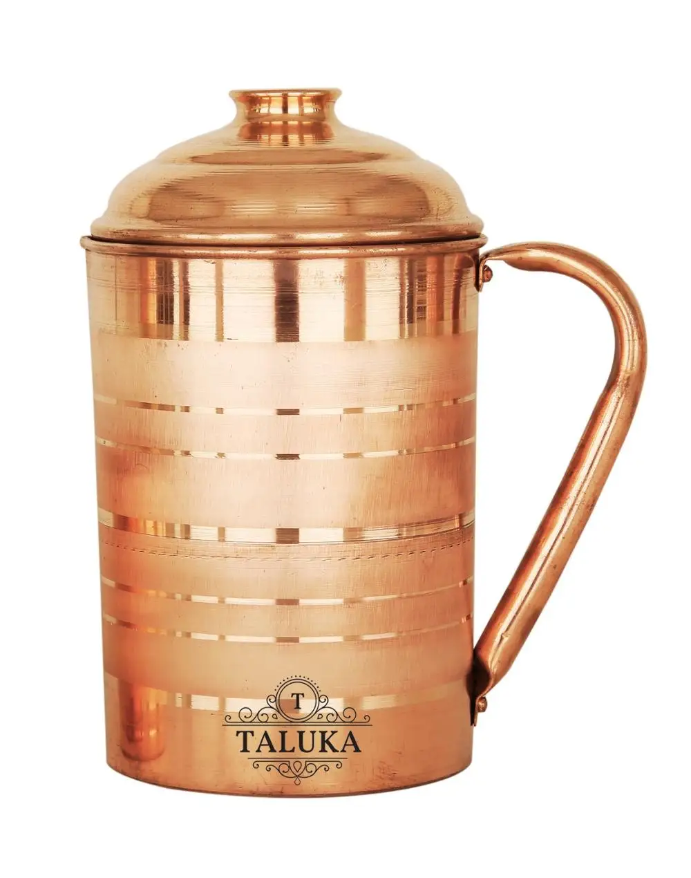 Handmade Luxury Silver Touch 50 oz Drinking Water Copper Pitcher