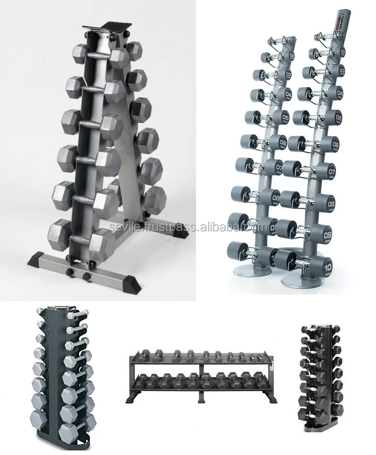 
Crossfit Rubber Coated Hexagonal Dumbbell Set 