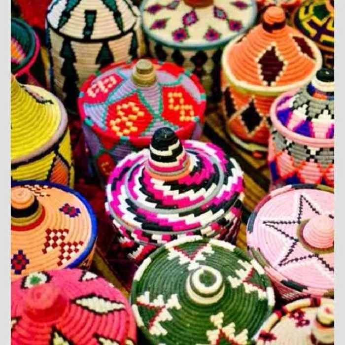 Шикарные экологически чистые корзины из берберской соломы ручной