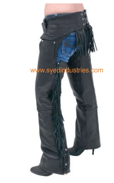 Кожа крюк гамаши с регулировкой сзади пояс завязки (Ch-08)