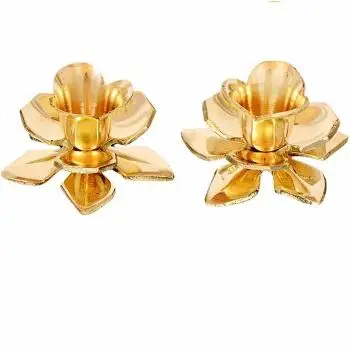 GOLDEN LOTUS TEA LIGHT CANDLE HOLDER  HOME DECORATIVE CANDLE HOLDER HANDICRAFT CANDLE HOLDER