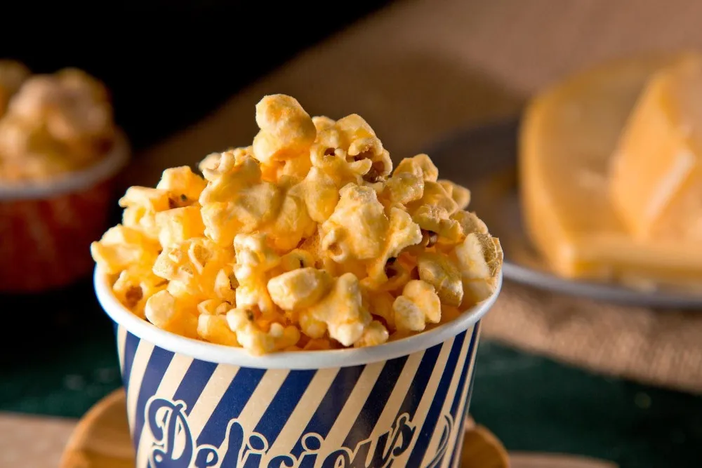 Grain Snack Cheddar Cheese Flavor Popcorn Butterfly Type_ Halal Snack