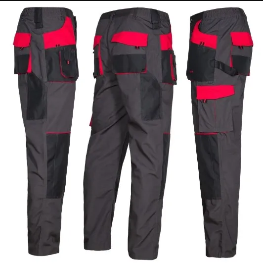Work Trousers Mens Cargo Combat Work Wear Pants Knee Pads Pockets