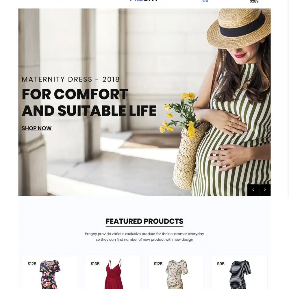 Maternity Clothes eCommerce Online Store