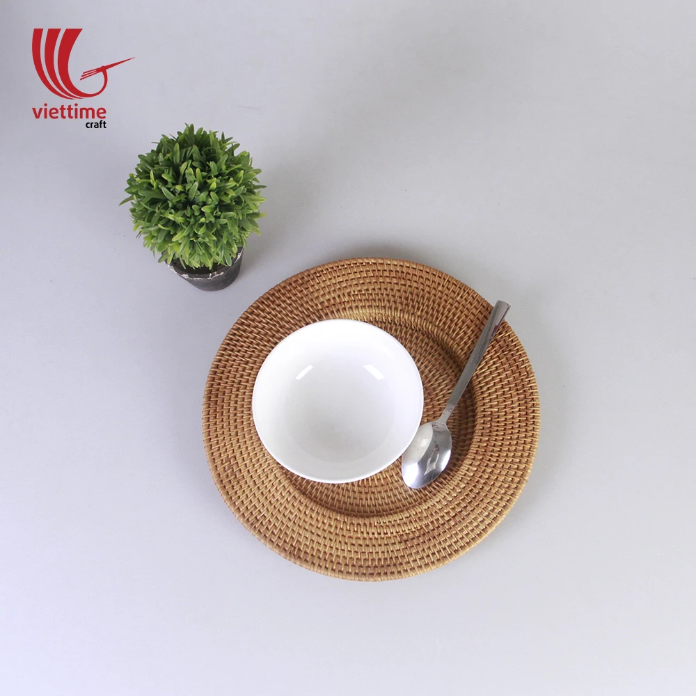 Hot Sale!!! Round Natural Rattan Charger Plate, Elegant Woven Charger Plate Wholesale