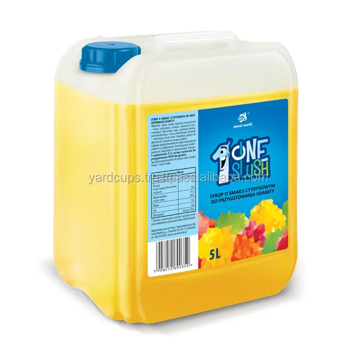 
Slush ice syrup concentrate 5 liters 1:7 mix ratio 