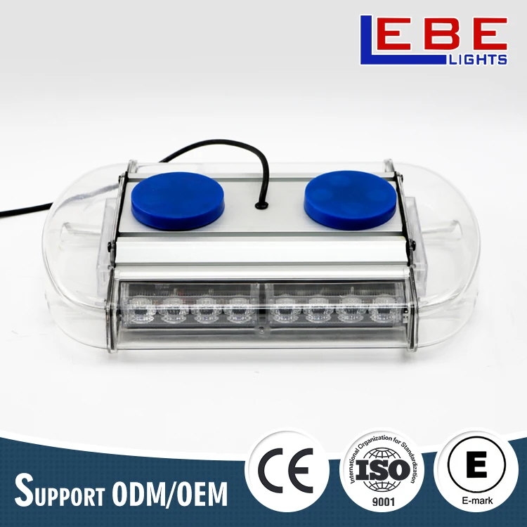 Waterproof amber red blue warning led mini lightbar with magnetic mount