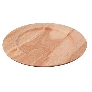 Круглая деревянная тарелка для зарядки блюдо сервировки еды