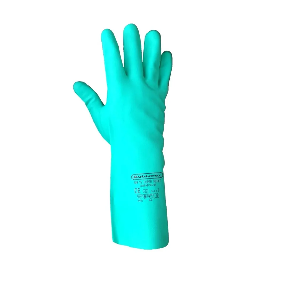 Malaysia Safety Industrial Green Nitrile Glove Chemical and Acid Resistance Hand Glove Chemical Resistance Agricultural