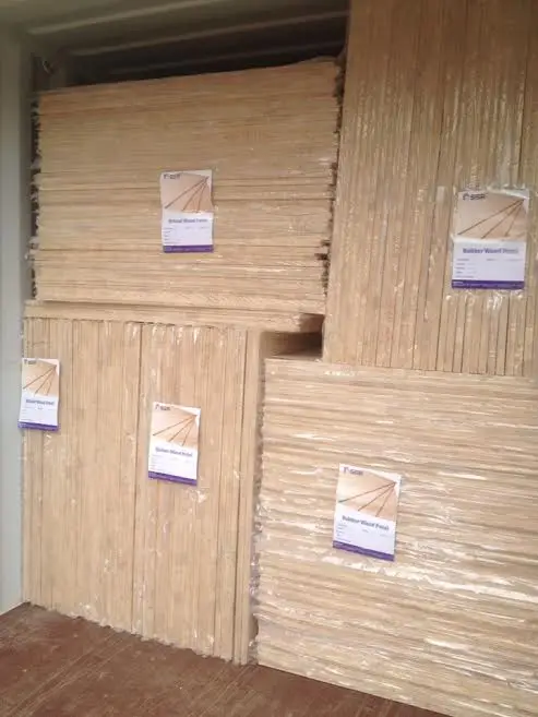 High grade Finger Joint Board/Glued Laminated Timber made of Rubber Wood For Stair Parts