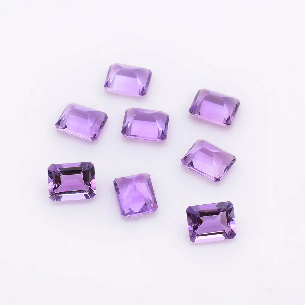 Natural Amethyst Octagon Shape Loose Gemstone Purple Color Top Quality Semiprecious For Jewelry Making Certified