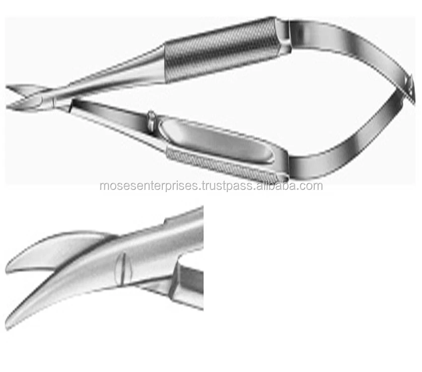 T.C Castroviejo Needle Holder and TC Micro scissors - Curved Angel