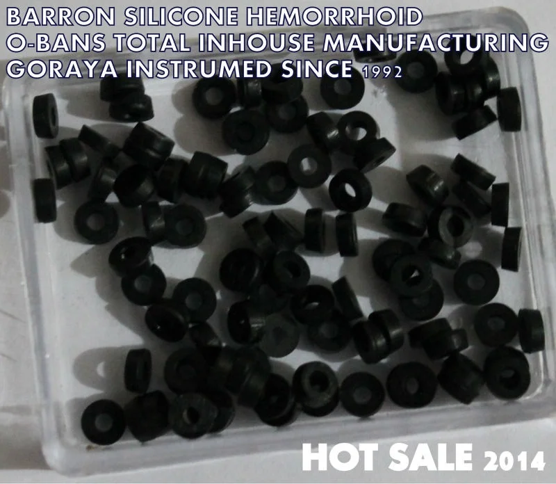 BARRON 100% Silicone O-Band (O-Rings) Hemorrhoidal Ligator 100pcs/Pack CE Verified ISO 13485-2016 Approved Healthcare Supply