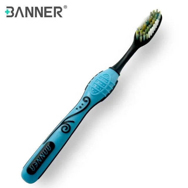 BANNER Patent Special Anti-slip Rubber Handle with Medium Ultra Cleaning Power Bristles