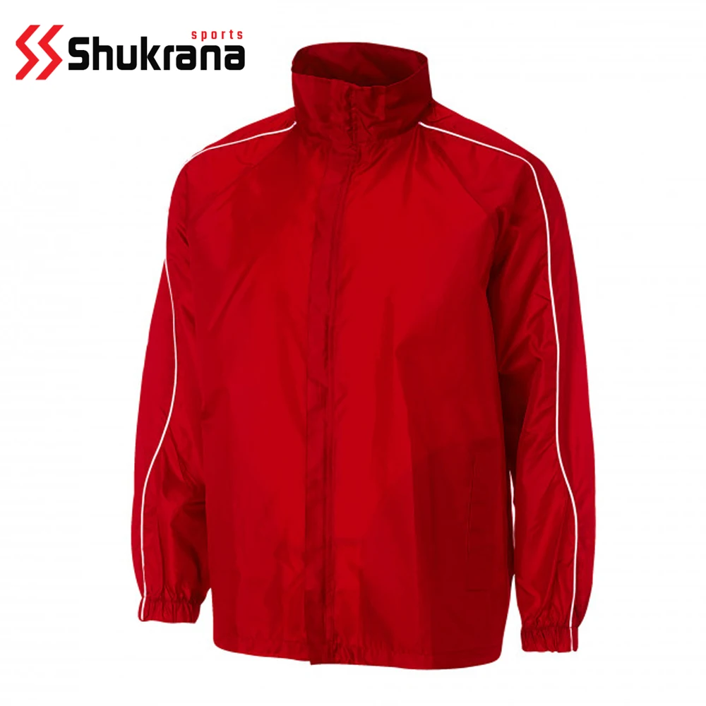 Customizable Rain Jacket Hood Waterproof Breathable Plus Size Button Decoration Crocheted Polyester Plain Leather Fabric Summer