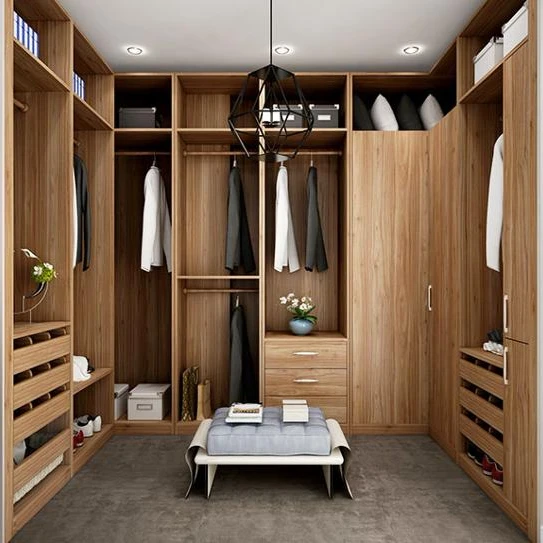 New style wooden walk in closet cabinet design from Enrich company