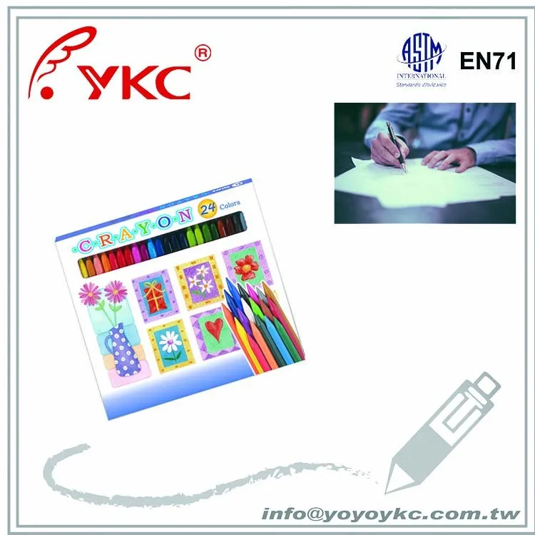 
PF0240 Non toxic Plastic crayon 24 colors plastic crayon 