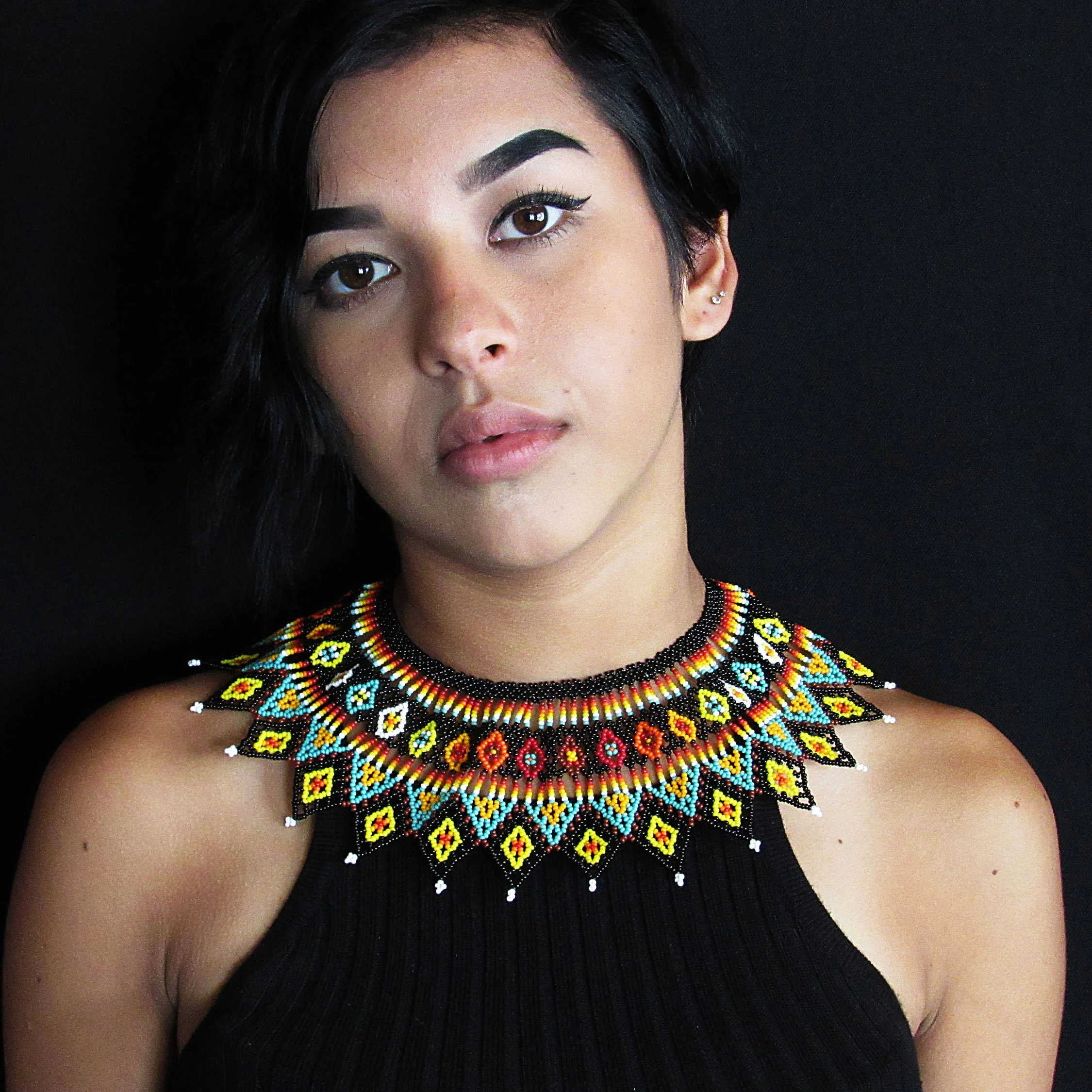 Tribal Boho Beaded Necklace Set