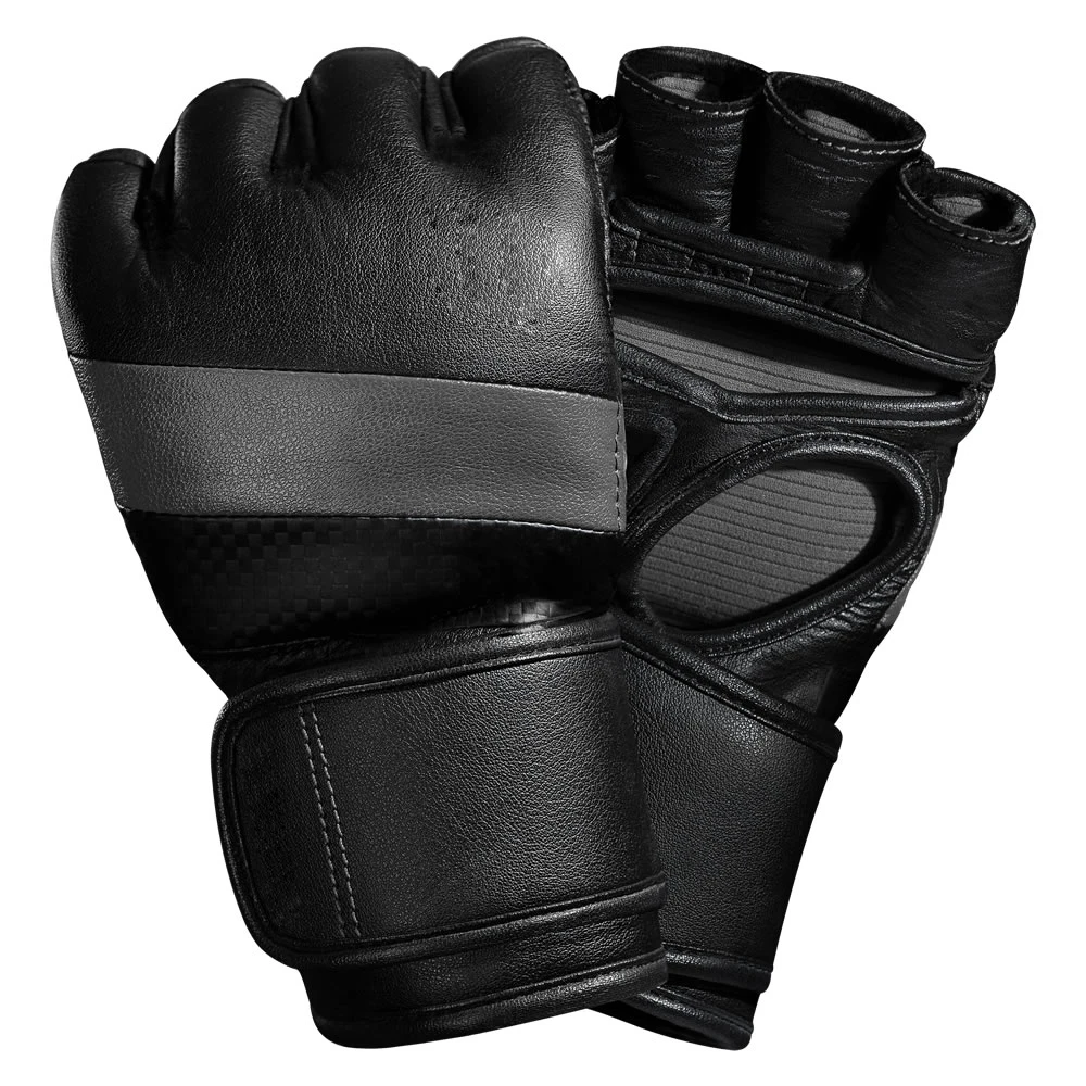 High quality customized cowhide leather PU leather MMA Gloves knockout cage ring mma gloves cowhide leather mma gloves