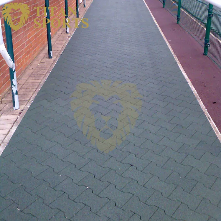 Rubber H block interlocking pavers tiles for horse exercises