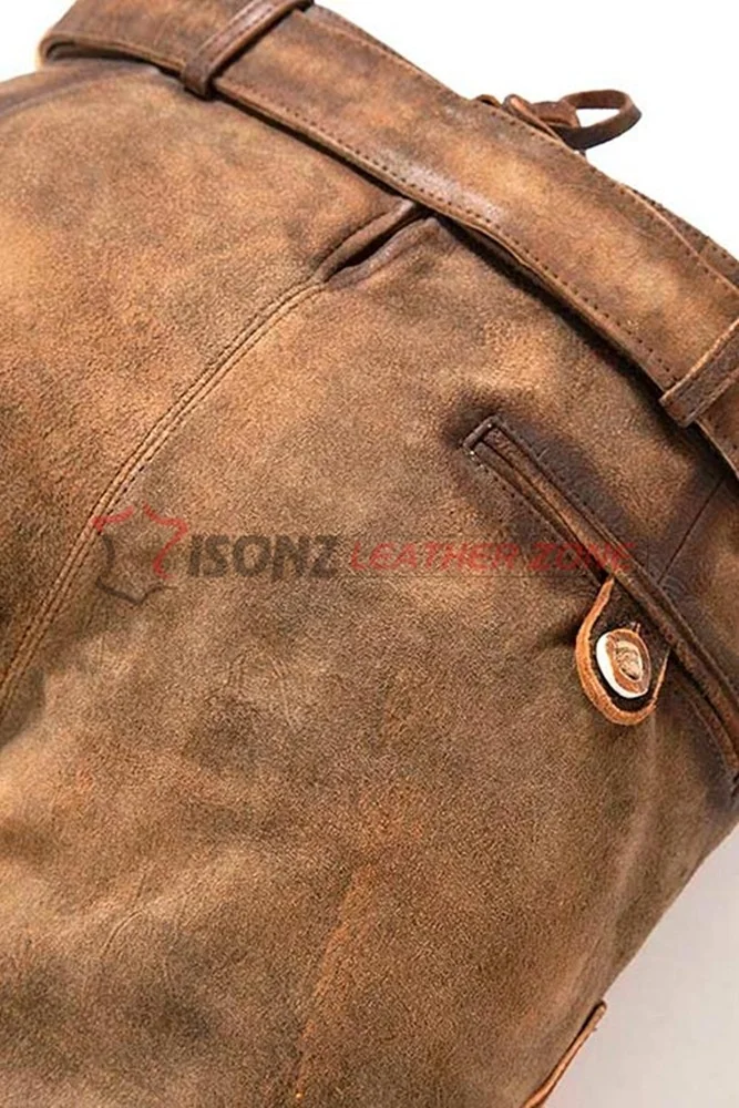leather trousers Lederhosen short embroidery classic pants with suspenders