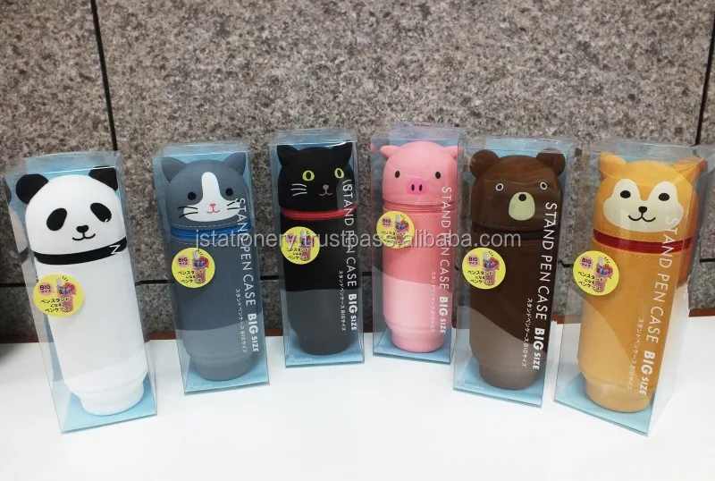 Cute Animal Stand Pen Case, Sillicon